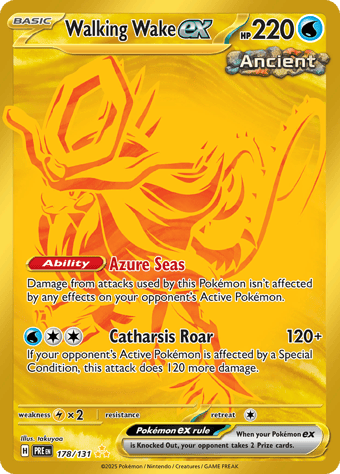 Walking Wake EX Prismatic Evolutions Pokemon Card