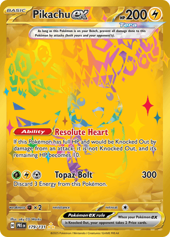 Pikachu EX Prismatic Evolutions Pokemon Card