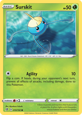 Surskit Rebel Clash Pokemon Card