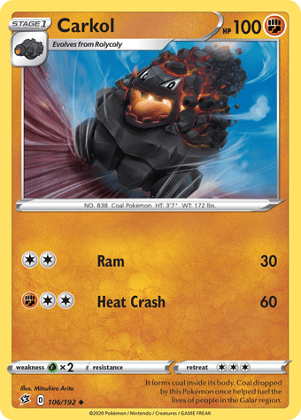 Carkol Rebel Clash Pokemon Card