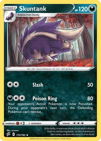 Skuntank Rebel Clash Pokemon Card