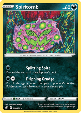 Spiritomb Rebel Clash Pokemon Card
