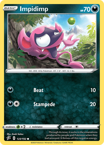 Impidimp Rebel Clash Pokemon Card