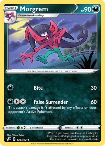 Morgrem Rebel Clash Pokemon Card