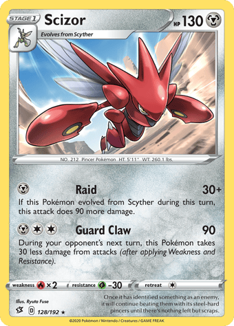 Scizor Rebel Clash Pokemon Card