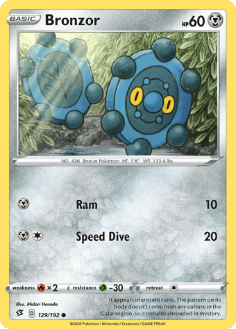 Bronzor Rebel Clash Pokemon Card