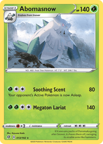 Abomasnow Rebel Clash Pokemon Card