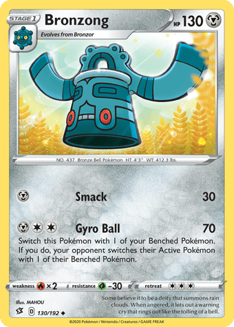 Bronzong Rebel Clash Pokemon Card