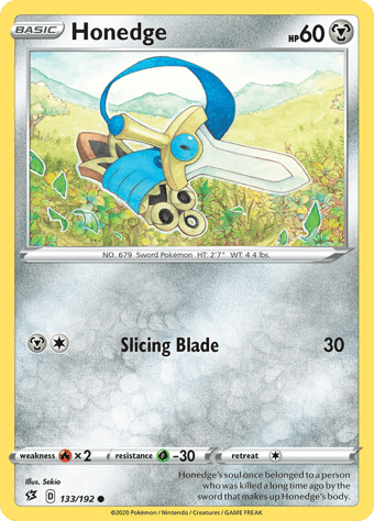 Honedge Rebel Clash Pokemon Card