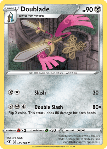 Doublade Rebel Clash Pokemon Card