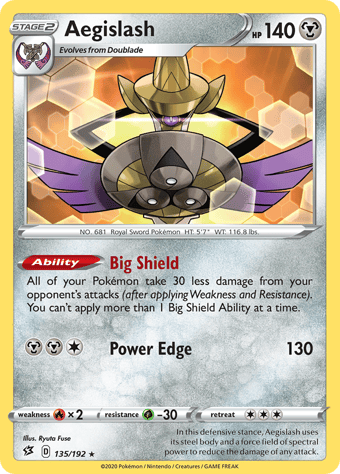 Aegislash Rebel Clash Pokemon Card