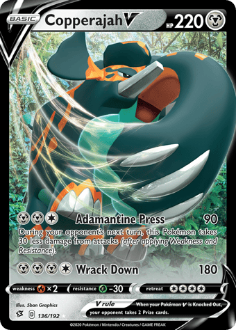 Copperajah V Rebel Clash Pokemon Card