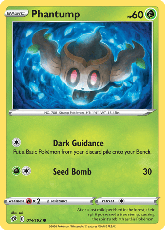 Phantump Rebel Clash Pokemon Card