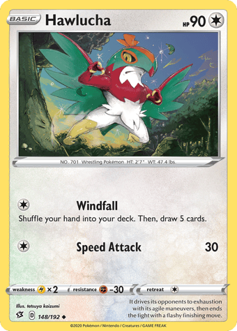 Hawlucha Rebel Clash Pokemon Card