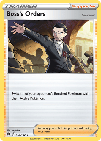 Boss's Orders (Giovanni) Rebel Clash Pokemon Card Boss's Orders (Giovanni) Rebel Clash Pokemon Card