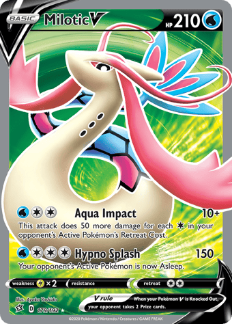 Milotic V Rebel Clash Pokemon Card