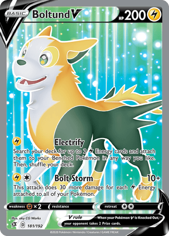 Boltund V Rebel Clash Pokemon Card
