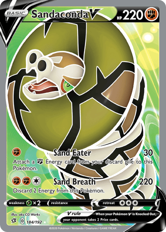 Sandaconda V Rebel Clash Pokemon Card