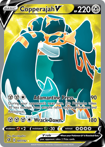 Copperajah V Rebel Clash Pokemon Card