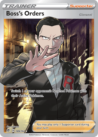 Boss's Orders (Giovanni) Rebel Clash Pokemon Card