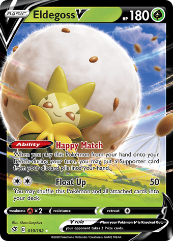 Eldegoss V Rebel Clash Pokemon Card