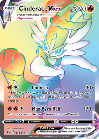 Cinderace VMAX Rebel Clash Pokemon Card