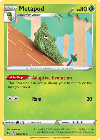Metapod Rebel Clash Pokemon Card