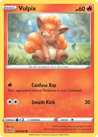 Vulpix Rebel Clash Pokemon Card