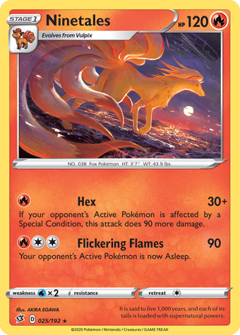 Ninetales Rebel Clash Pokemon Card