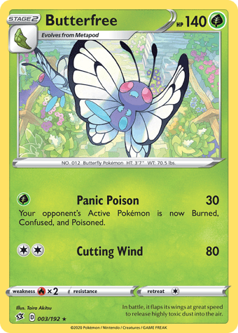 Butterfree Rebel Clash Pokemon Card