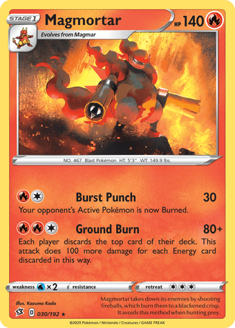 Magmortar Rebel Clash Pokemon Card