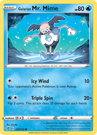 Galarian Mr. Mime Rebel Clash Pokemon Card