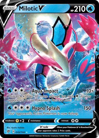 Milotic V Rebel Clash Pokemon Card