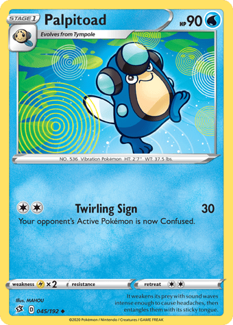 Palpitoad Rebel Clash Pokemon Card