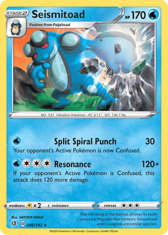 Seismitoad Rebel Clash Pokemon Card