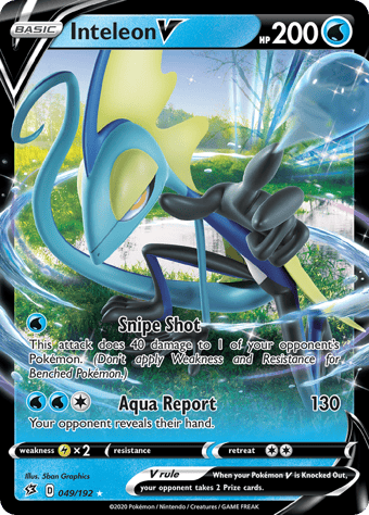 Inteleon V Rebel Clash Pokemon Card