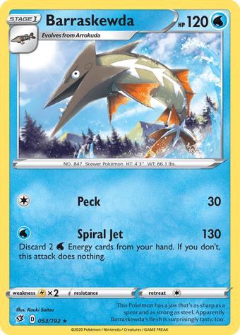 Barraskewda Rebel Clash Pokemon Card