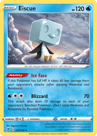 Eiscue Rebel Clash Pokemon Card