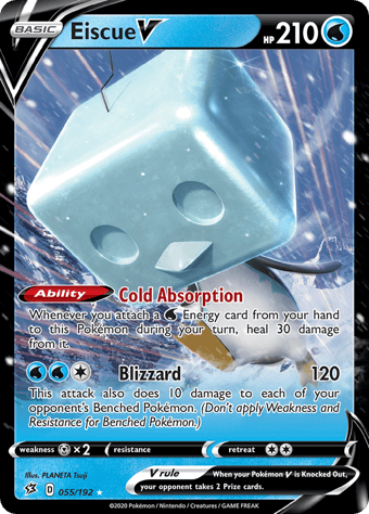 Eiscue V Rebel Clash Pokemon Card