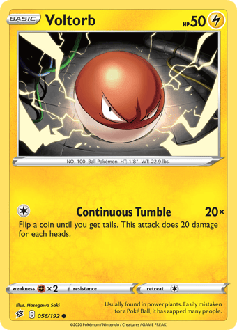 Voltorb Rebel Clash Pokemon Card