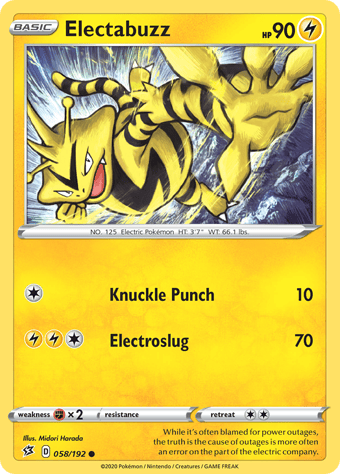 Electabuzz Rebel Clash Pokemon Card