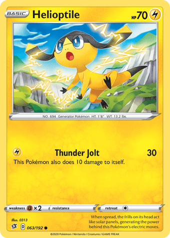 Helioptile Rebel Clash Pokemon Card