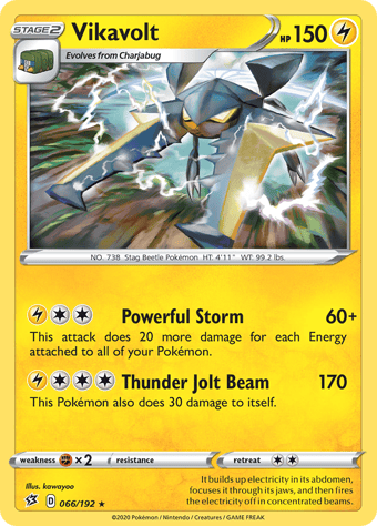 Vikavolt Rebel Clash Pokemon Card