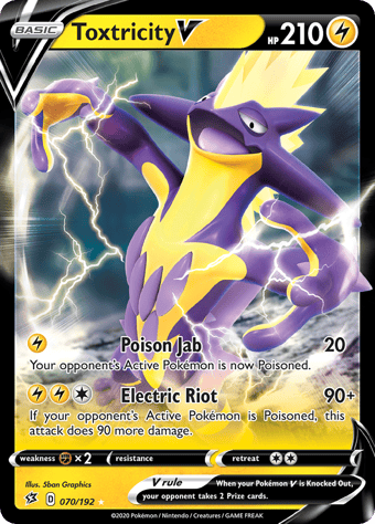 Toxtricity V Rebel Clash Pokemon Card