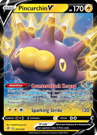 Pincurchin V Rebel Clash Pokemon Card