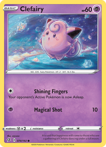 Clefairy Rebel Clash Pokemon Card