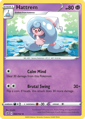 Hattrem Rebel Clash Pokemon Card