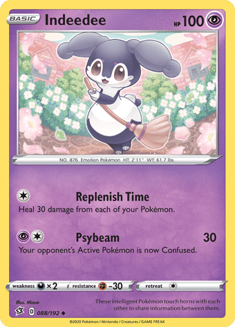 Indeedee Rebel Clash Pokemon Card
