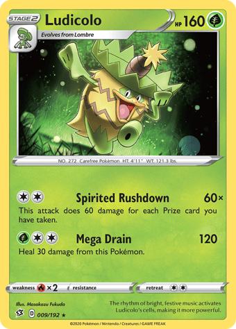 Ludicolo Rebel Clash Pokemon Card
