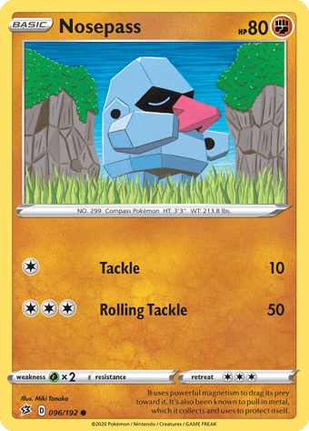 Nosepass Rebel Clash Pokemon Card